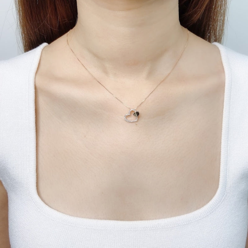 Heart Cubic Zirconia Necklace.