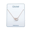 Interlocking Round Cubic Zirconia Necklace.