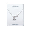 Moon  & Star Cubic Zirconia Necklace.