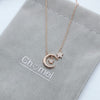 Moon  & Star Cubic Zirconia Necklace.