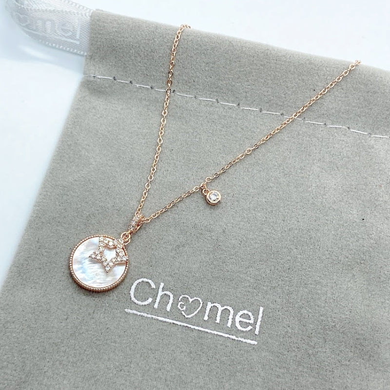 Star Mother of Pearl Necklace.