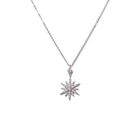 CHOMEL Cubic Zirconia Star  Rhodium Necklace