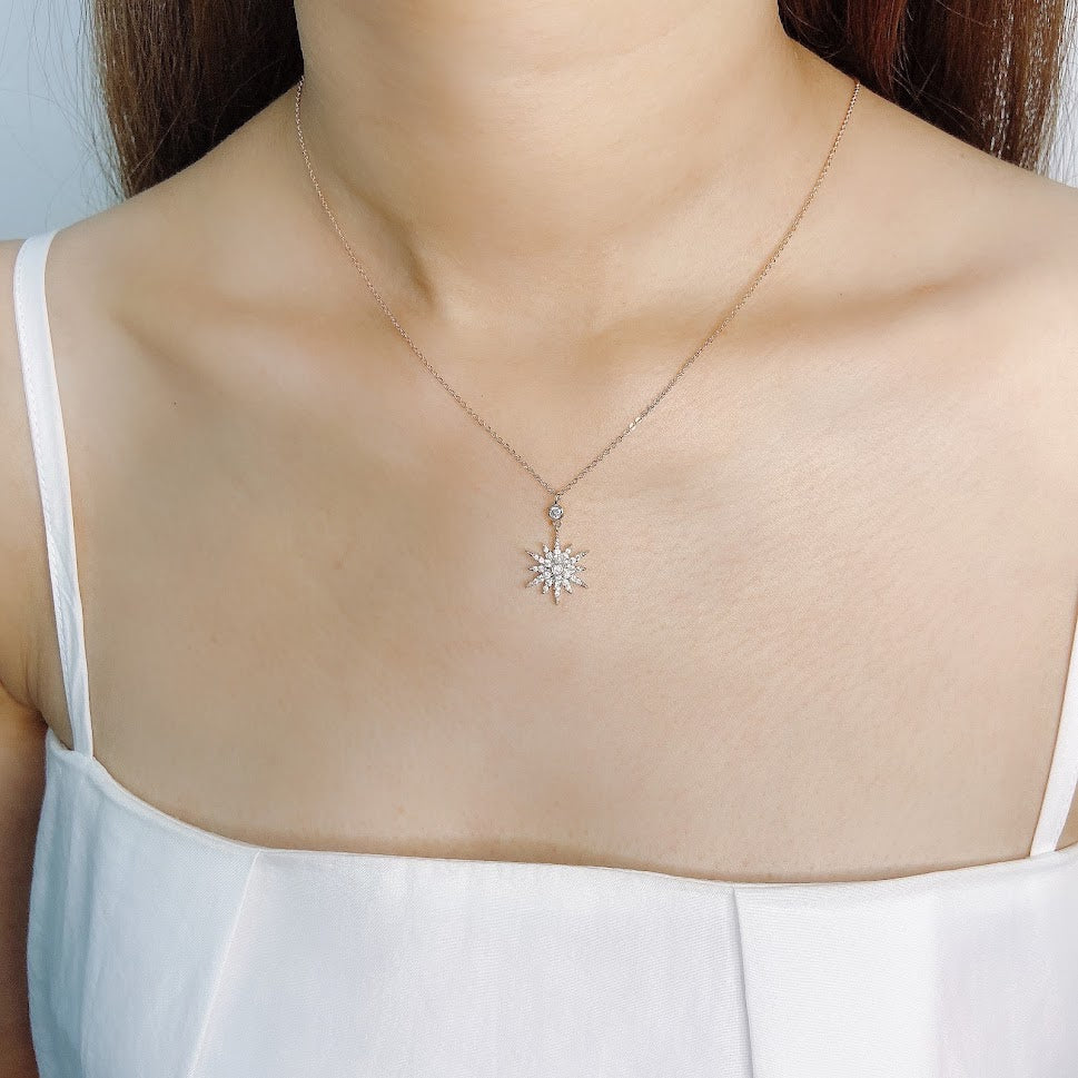 Star Cubic Zirconia Necklace.