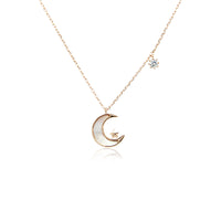 Moon & Star Mother of Pearl Necklace - CHOMEL