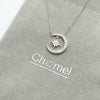 Moon & Star Cubic Zirconia Necklace.