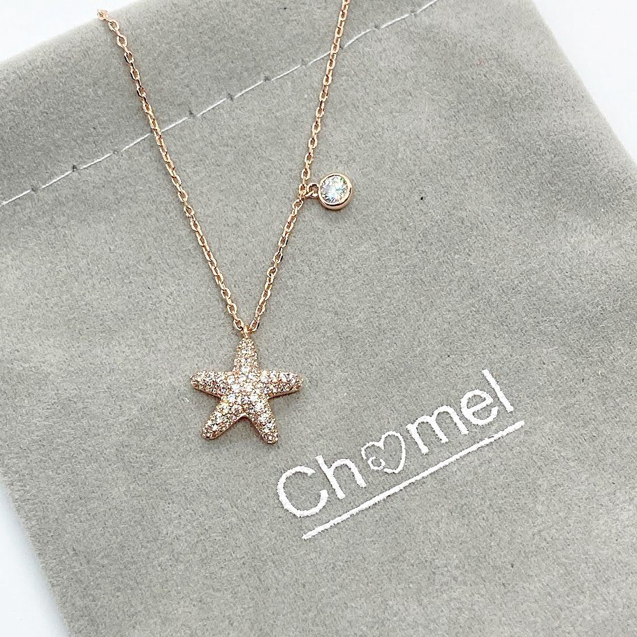 Starfish Cubic Zirconia Necklace.