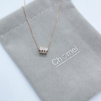 Tunnel Cubic Zirconia Necklace.