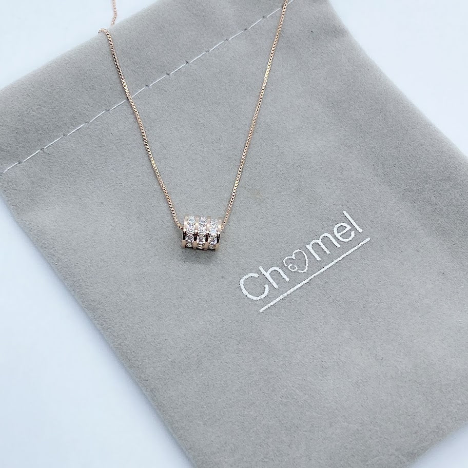 Tunnel Cubic Zirconia Necklace.