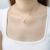 Moon & Star Cubic Zirconia Necklace.