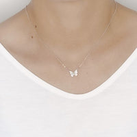 Butterfly Cubic Zirconia Necklace.