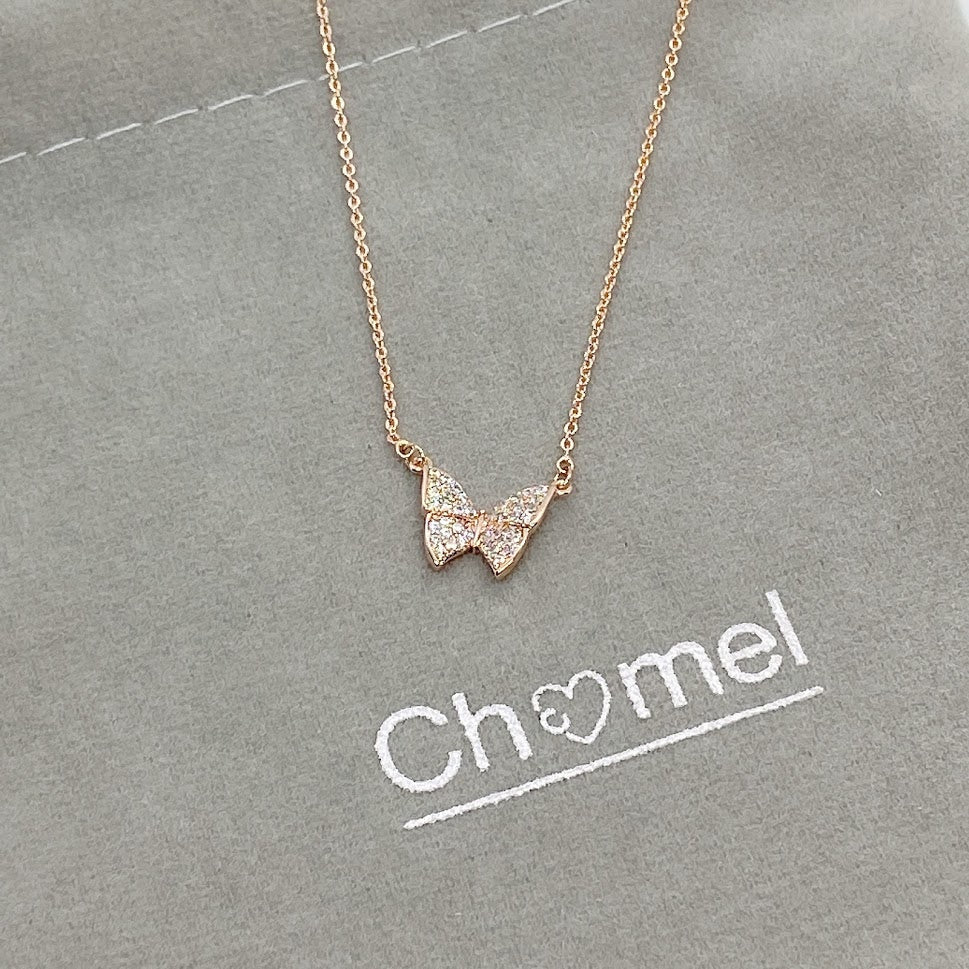 Butterfly Cubic Zirconia Necklace.