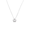 CHOMEL Cubic Zirconia Crown Rhodium Necklace