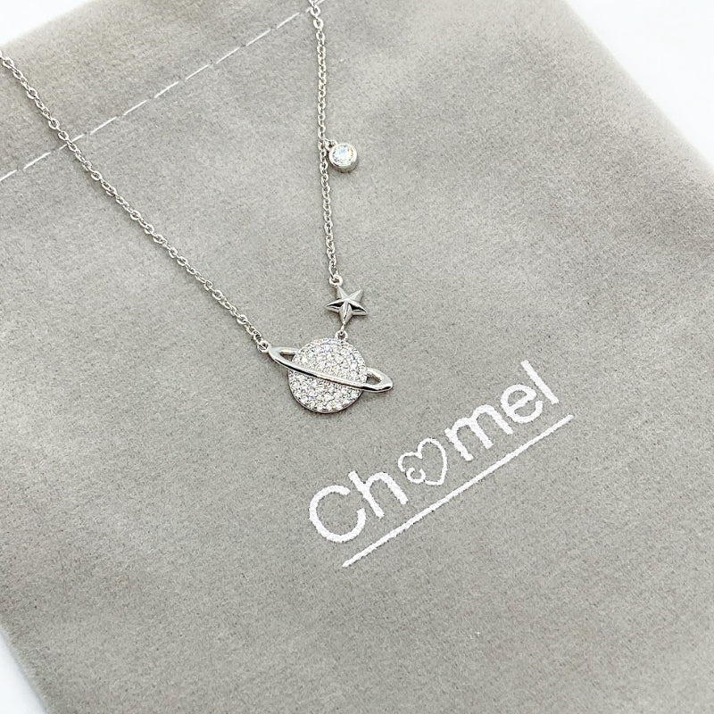 Planet Cubic Zirconia Necklace.