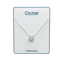 Tunnel Mother of Pearl Cubic Necklace.