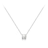 Tunnel Mother of Pearl Cubic Necklace.