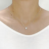 Tunnel Mother of Pearl Cubic Necklace.