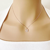 Moon with Planet Necklace - CHOMEL