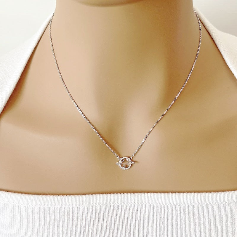 Planet Cubic Zirconia Necklace - CHOMEL