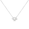 CHOMEL Cubic Zirconia Planet Rhodium Necklace