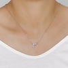 Ribbon Cubic Zirconia Necklace.