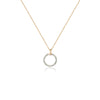 CHOMEL Cubic Zirconia Circle Rosegold Necklace