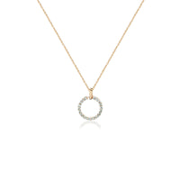 CHOMEL Cubic Zirconia Circle Rosegold Necklace