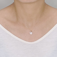 Moon & Star Cubic Zirconia Necklace.