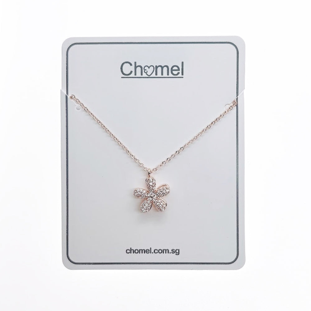 Flower Cubic Zirconia Necklace.