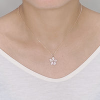 Flower Cubic Zirconia Necklace.
