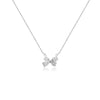 CHOMEL Cubic Zirconia Ribbon Rhodium Necklace