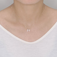 Ribbon Cubic Zirconia Necklace.