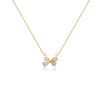 CHOMEL Cubic Zirconia Ribbon Rosegold Necklace