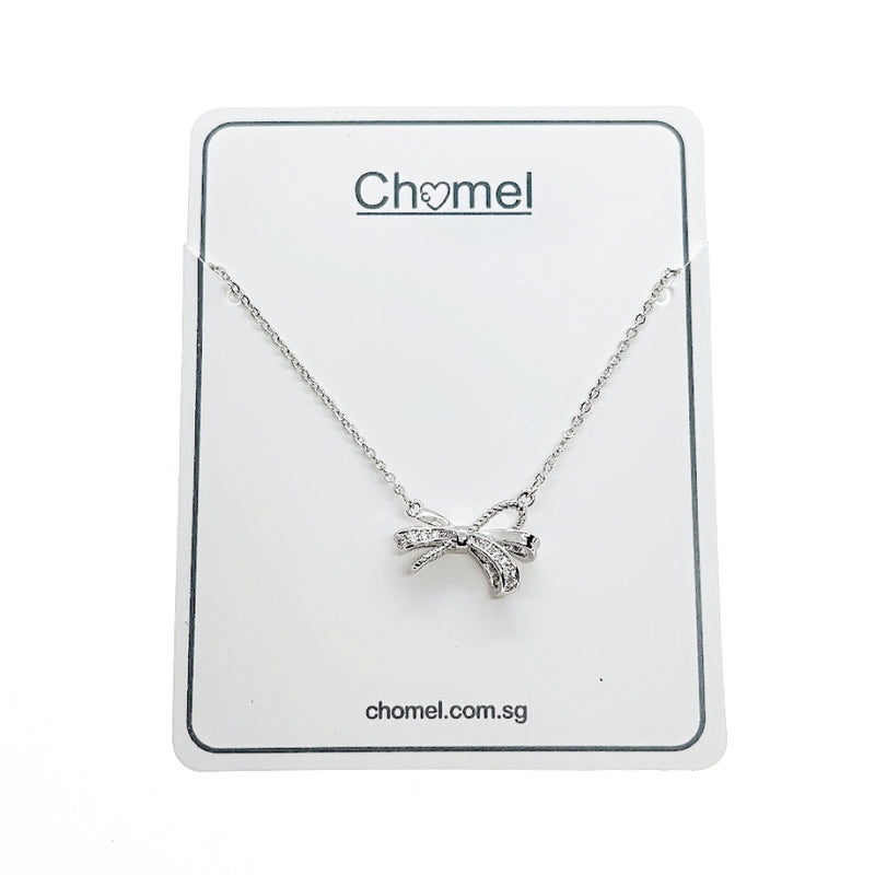 Ribbon Cubic Zirconia Necklace.