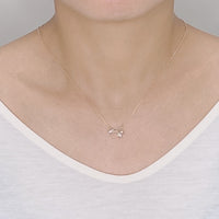 Ribbon Cubic Zirconia Necklace.