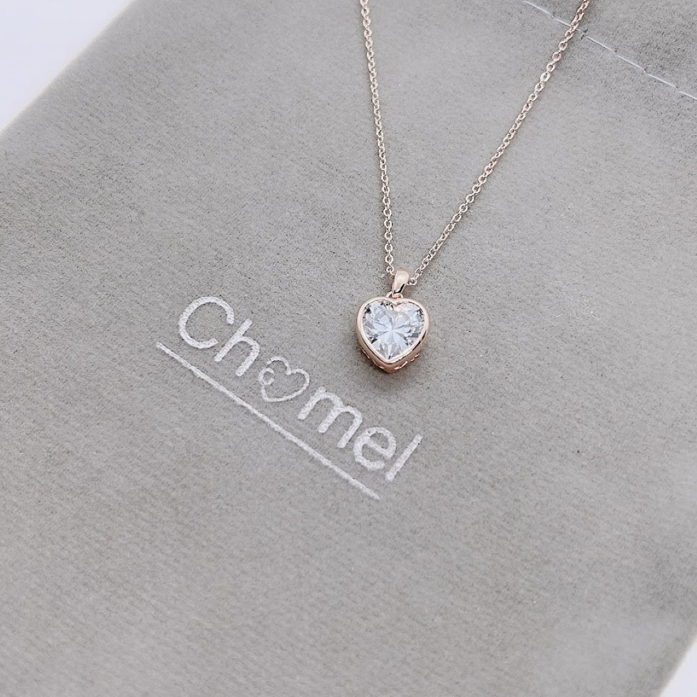 Heart Cubic Zirconia Necklace.