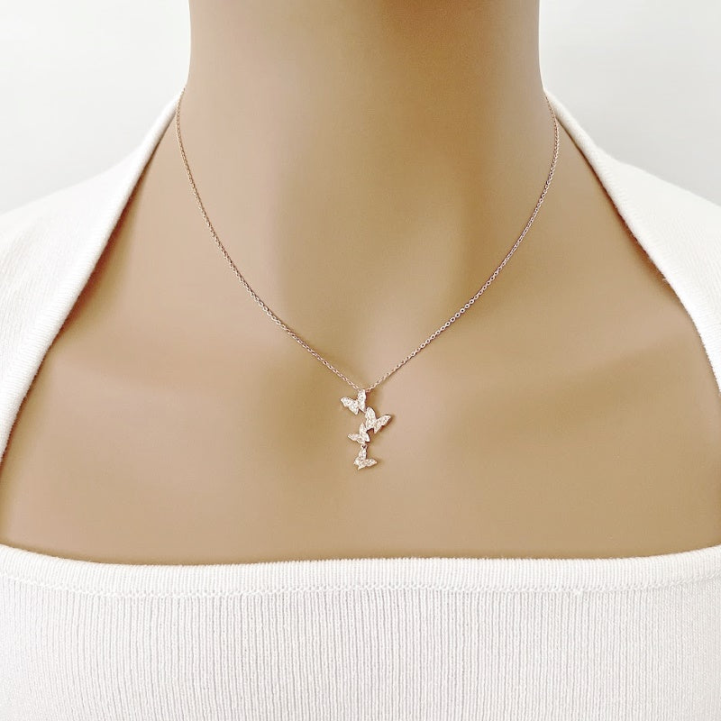 Butterfly Cubic Zirconia Necklace - CHOMEL