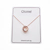 Interlocking Ring Cubic Zirconia Necklace - CHOMEL