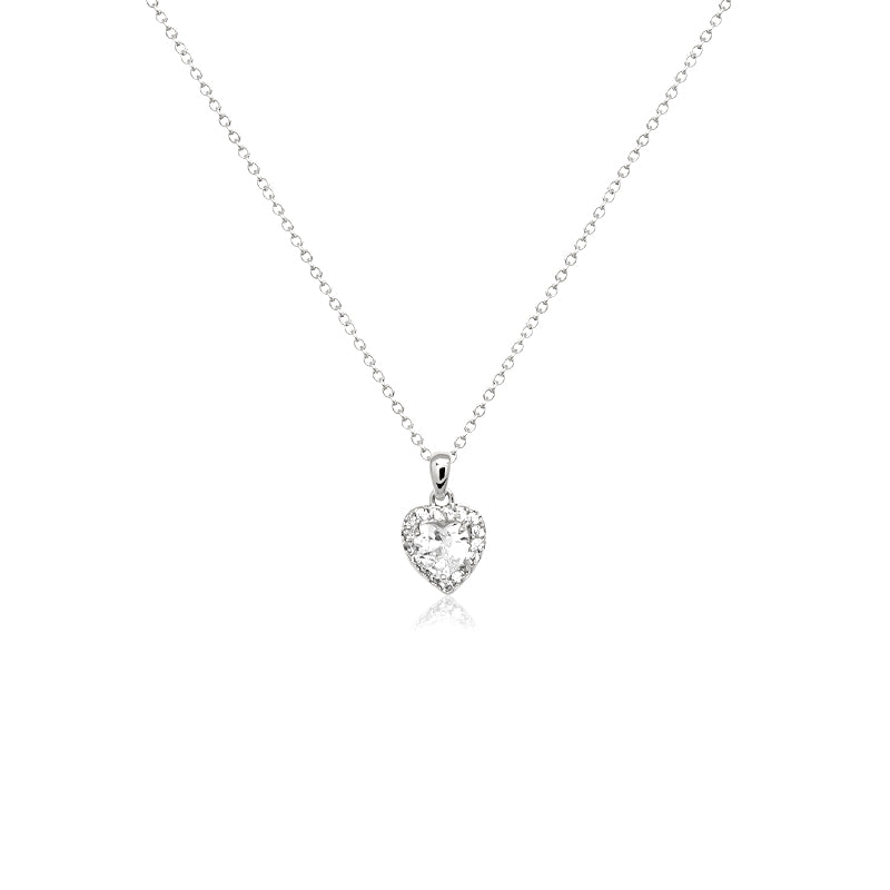 Heart Cubic Zirconia Necklace - CHOMEL