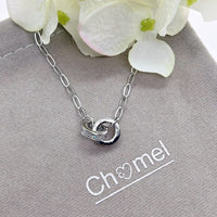 Interlocking Cubic Zirconia Necklace - CHOMEL