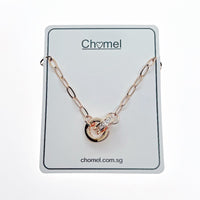 Interlocking Cubic Zirconia Necklace - CHOMEL