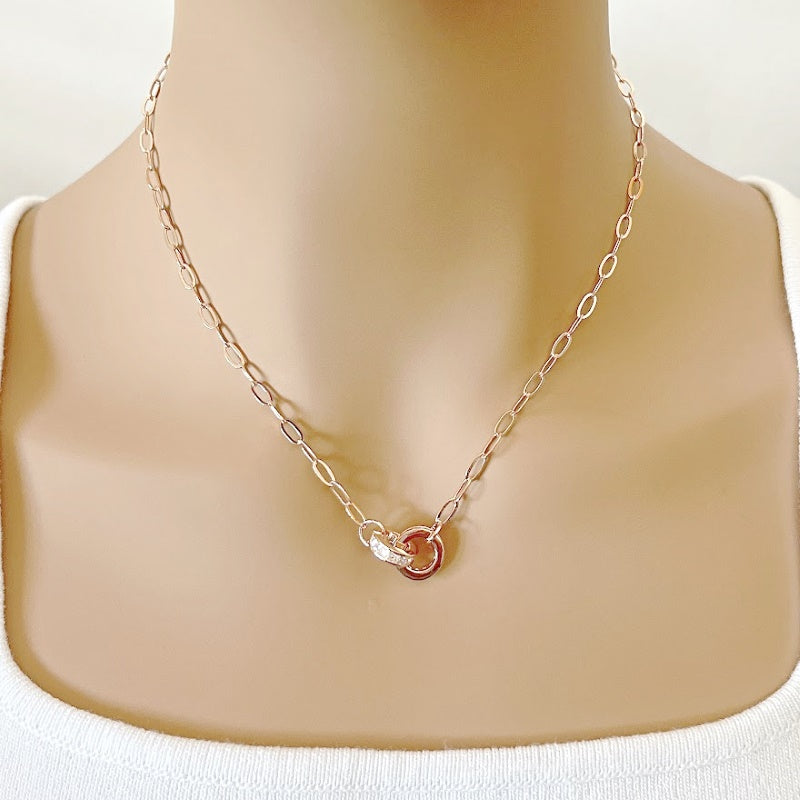 Interlocking Cubic Zirconia Necklace - CHOMEL