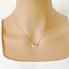 Ribbon Cubic Zirconia Necklace - CHOMEL