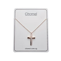 Cross Cubic Zirconia Necklace - CHOMEL