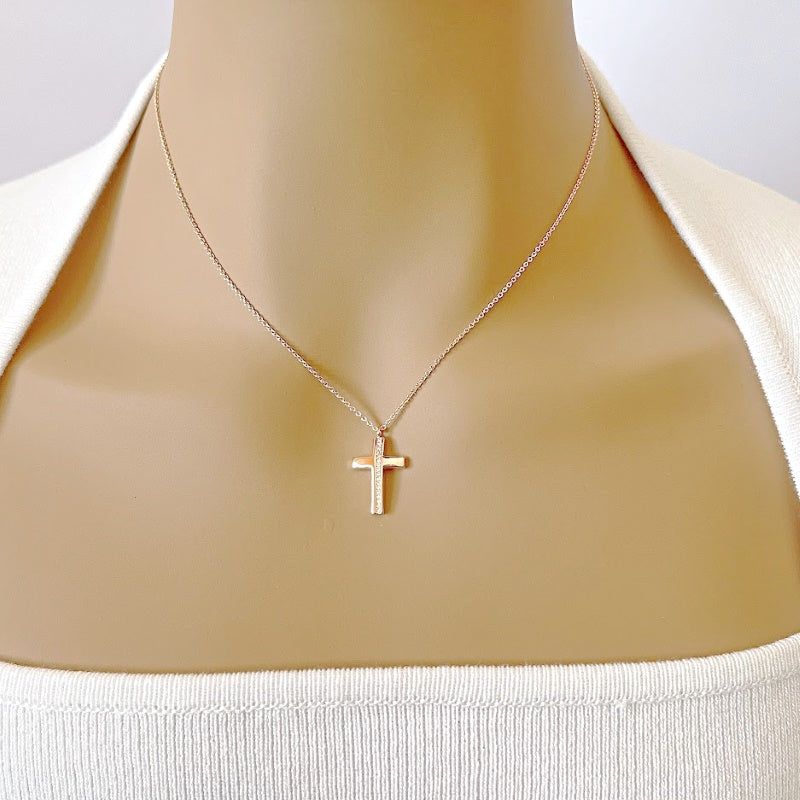 Cross Cubic Zirconia Necklace - CHOMEL