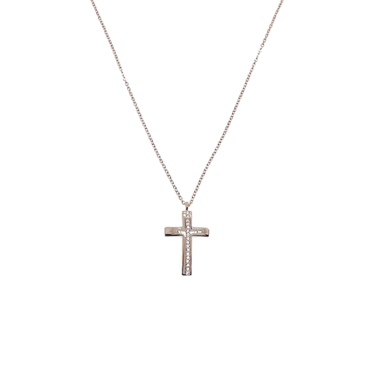 Cross Cubic Zirconia Necklace - CHOMEL