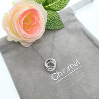 Interlocking  Cubic Zirconia Necklace - CHOMEL