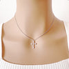 Cross Cubic Zirconia Pendant Necklace - CHOMEL