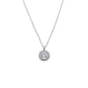 CHOMEL Cubic Zirconia Round Rhodium  Necklace