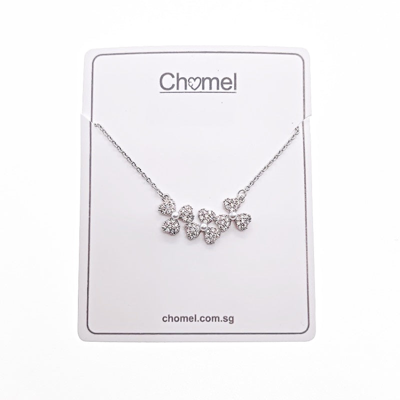 Leaf Cubic Zirconia Necklace - CHOMEL