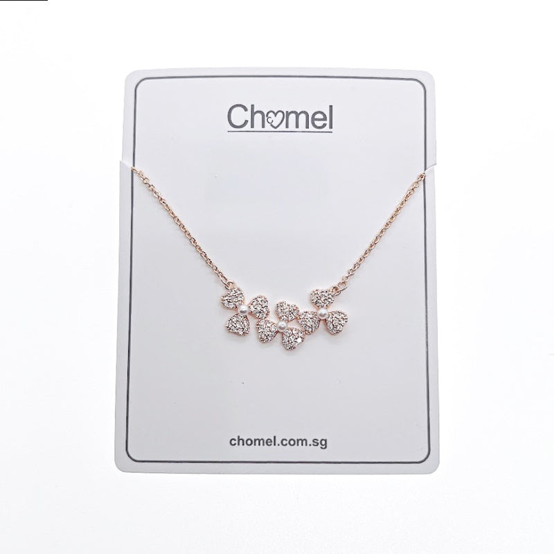 Leaf Cubic Zirconia Necklace - CHOMEL